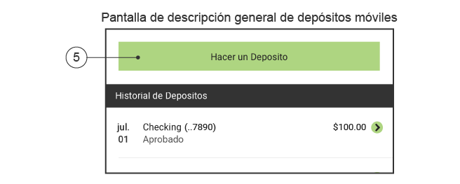 Mobile Deposit Step 3 Spanish