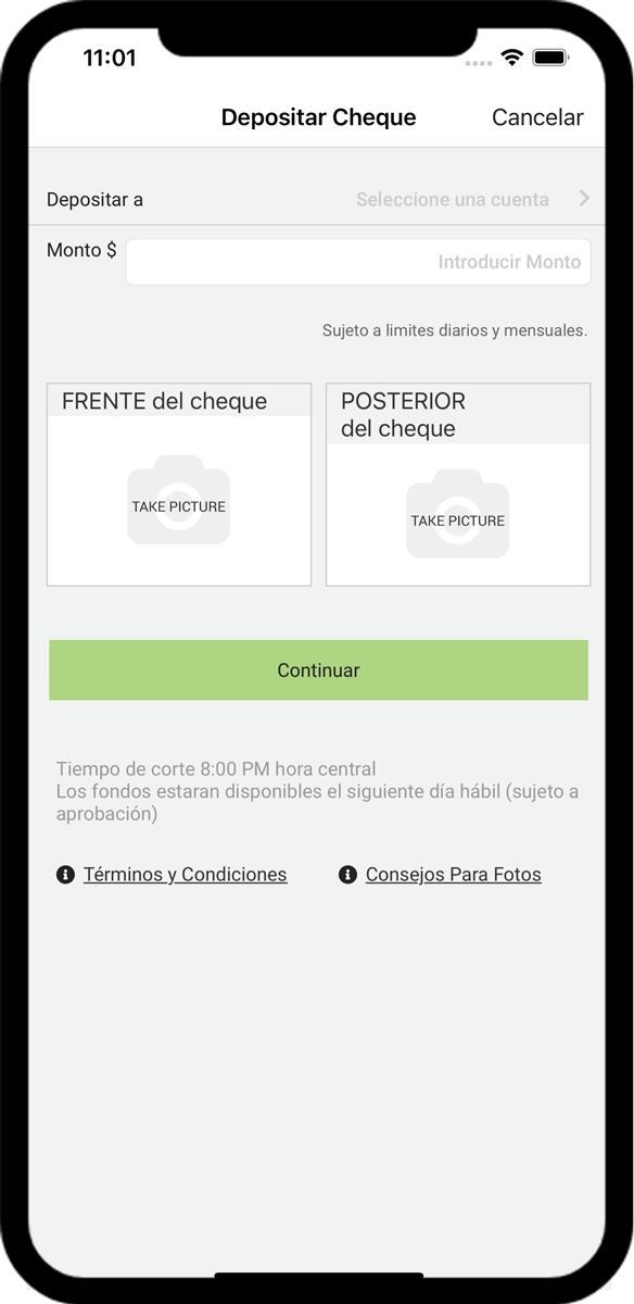 Mobile Deposit Spanish