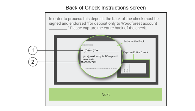 Mobile Deposit Step 1