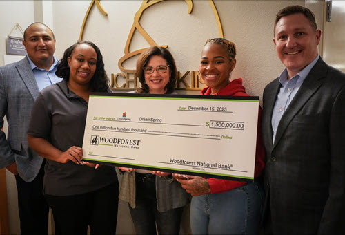 DreamSpring and Woodforest National Bank are working together to provide access to $1.5 million in debt capital to low- and moderate-income small business entrepreneurs.